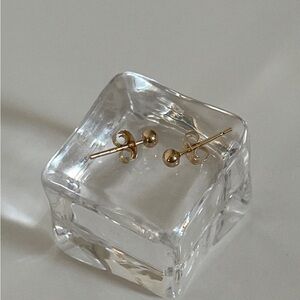 NWT • concrete collective • gold orbies • 14k